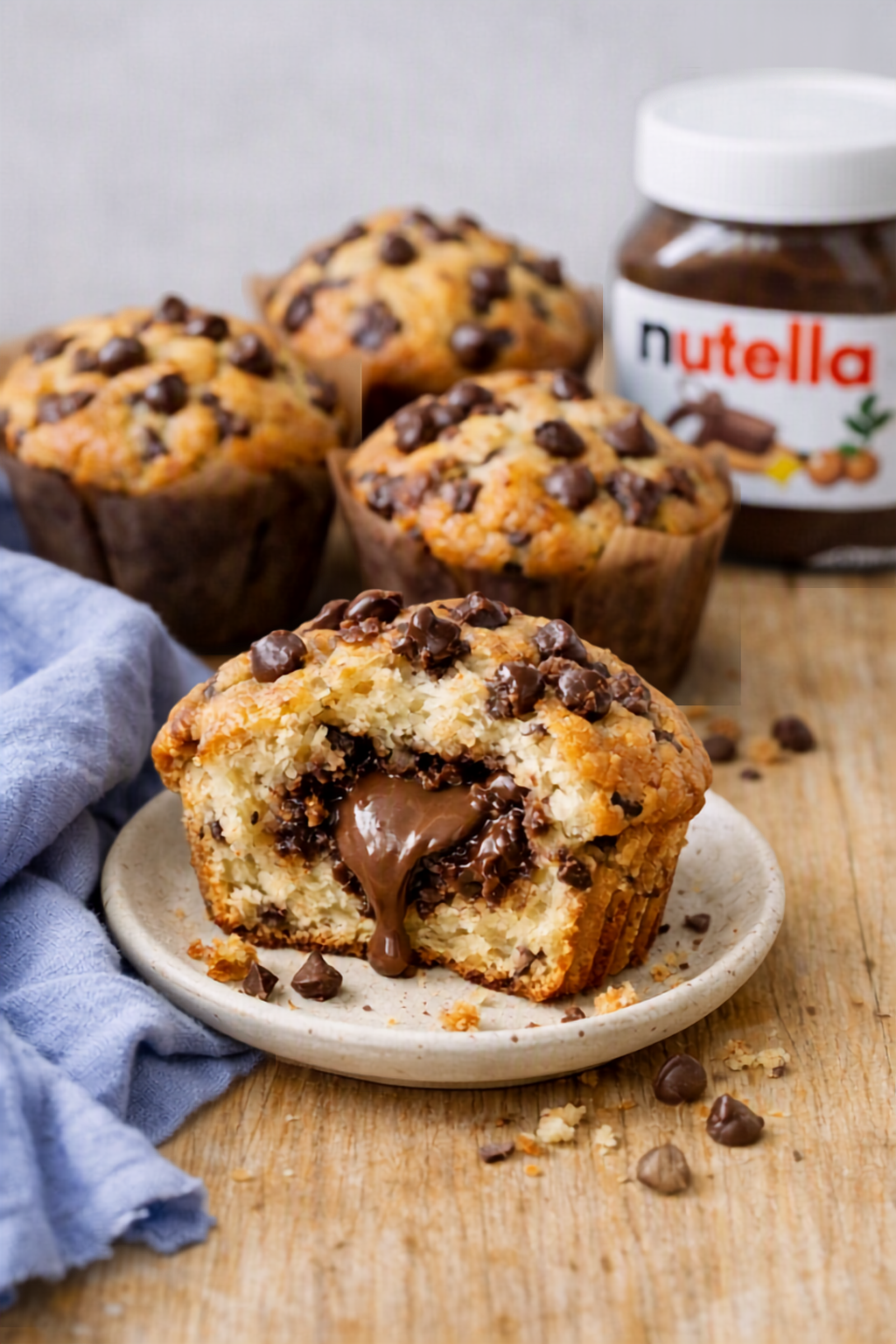 Muffins Nutella Façon Bakery (Cœur Fondant Choco-Noisette)